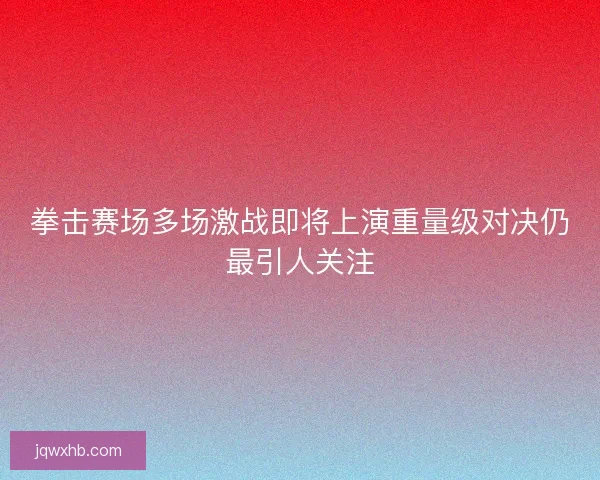 拳击赛场多场激战即将上演重量级对决仍最引人关注